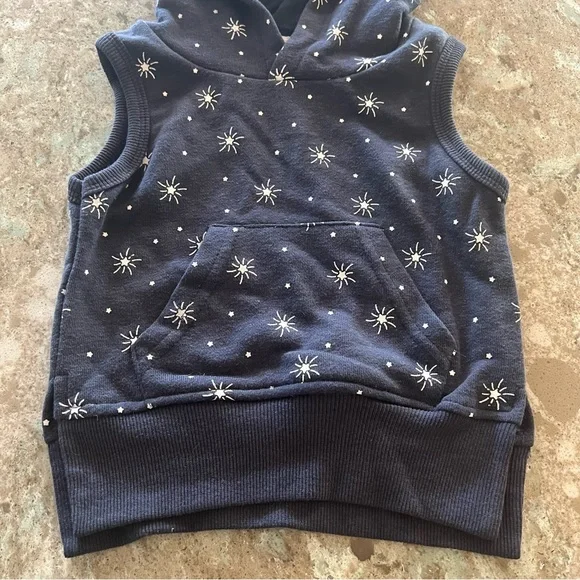 Little Bipsy Navy 🎇 Star Sleeveless Hoodie & Shorts Set - Picture 4 of 15